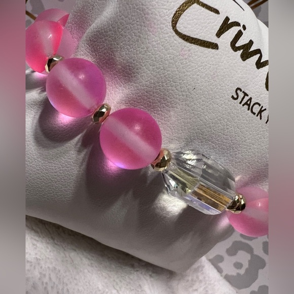 Brand New Erimish Bracelet - Bright Pink & Clear - Picture 2 of 3